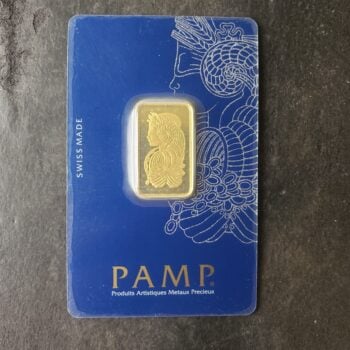 Pamp Suisse 10 gram Gold Fortuna Bar in Plastic Assay Card