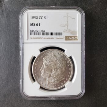 1890 CC $1 Morgan Silver Dollar NGC MS61