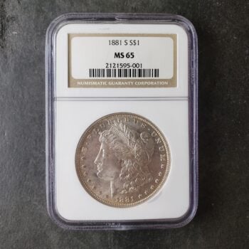 1881 S $1 Morgan Silver Dollar NGC MS65
