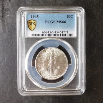1945 50c Walking Liberty Silver Half Dollar PCGS MS66