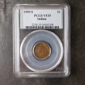 1909 S 1c Indian Head Cent PCGS VF35