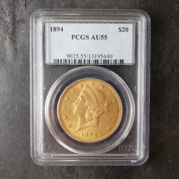 1894 $20 Liberty Head Gold Double Eagle PCGS AU55