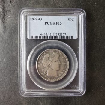 1892 O 50c Barber Silver Half Dollar PCGS F15