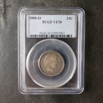 1900 O 25c Barber Silver Quarter Dollar PCGS VF30
