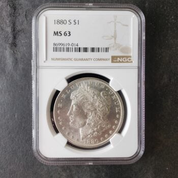 1880 S $1 Morgan Silver Dollar NGC MS63