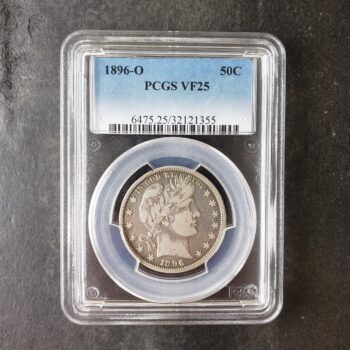 1896 O 50c Barber Silver Half Dollar PCGS VF25