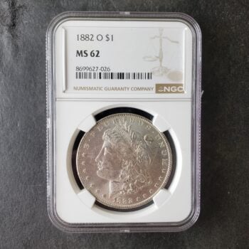 1882 O $1 Morgan Silver Dollar NGC MS62