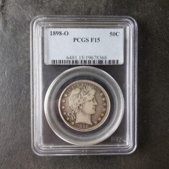 1898 O 50c Barber Silver Half Dollar PCGS F15