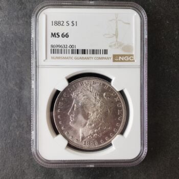 1882 S $1 Morgan Silver Dollar NGC MS66