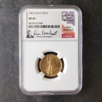 1987 $10 1/4oz Gold American Eagle NGC MS69