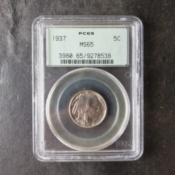 1937 5c Buffalo Nickel PCGS MS65