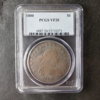 1800 $1 Draped Bust Silver Dollar PCGS VF20