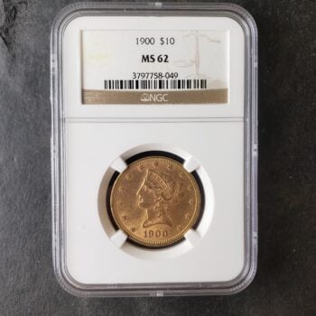1900 $10 Liberty Head Gold Eagle NGC MS62