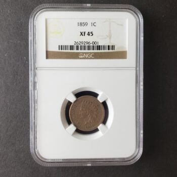 1859 1c Indian Head Cent NGC XF45
