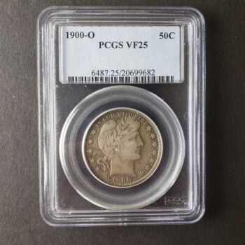 1900 O 50c Barber Silver Half Dollar PCGS VF25