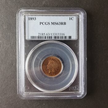 1893 1c Indian Head Cent PCGS MS63 RB