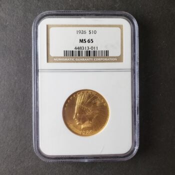 1926 $10 Indian Gold Eagle NGC MS65