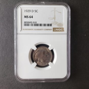 1929 D 5c Buffalo Nickel NGC MS64