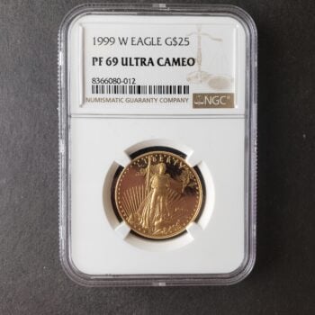 1999 W Proof $25 1/2oz Gold American Eagle NGC PF69 Ultra Cameo