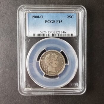 1900 O 25c Barber Silver Quarter Dollar PCGS F15