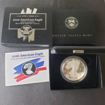 2026 W Proof $1 American Silver Eagle Dollar with 250 Privy Mark