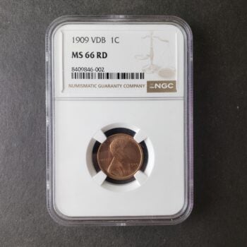 1909 V.D.B. 1c Lincoln Wheat Cent NGC MS66 RD