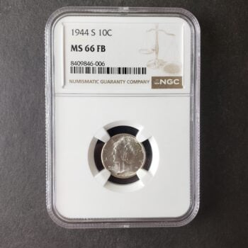 1944 S 10c Winged Liberty Silver Dime NGC MS66 FB