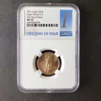 2021 $10 1/4oz Gold American Eagle Type 2 NGC MS70