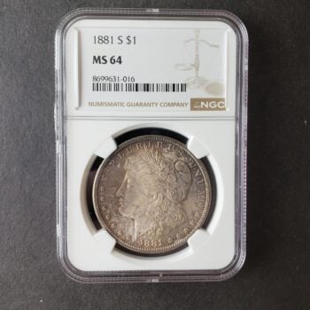 1881 S $1 Morgan Silver Dollar NGC MS64