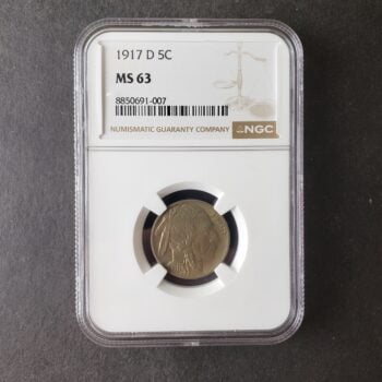 1917 D 5c Buffalo Nickel NGC MS63