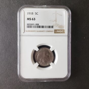 1918 5c Buffalo Nickel NGC MS63