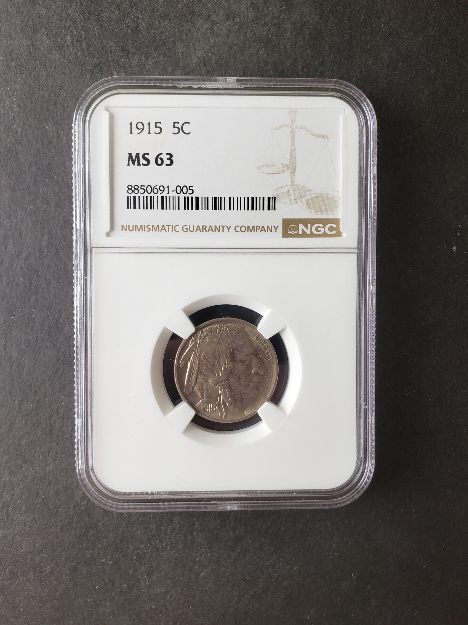 1915 5c Buffalo Nickel NGC MS63 | Jefferson Coin