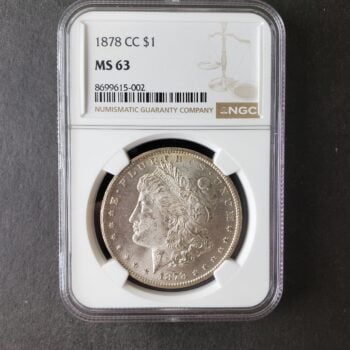 1878 CC $1 Morgan Silver Dollar NGC MS63