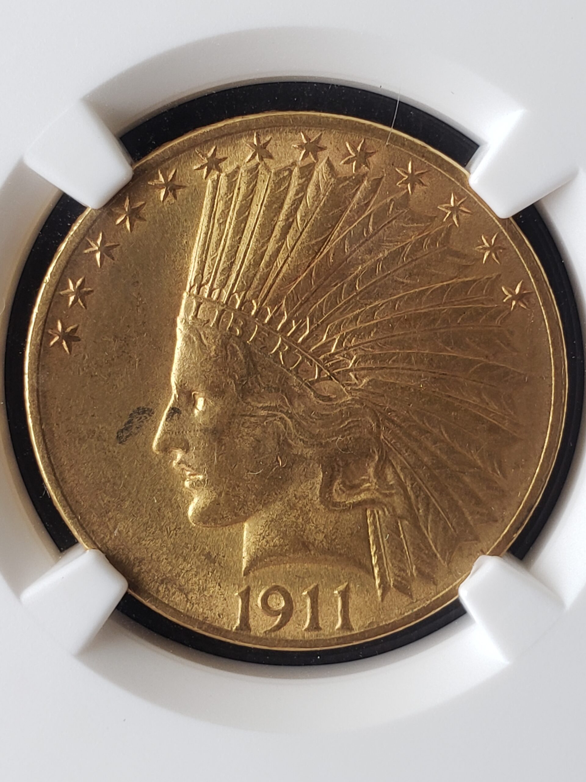 1911 $10 Indian Head Gold Eagle NGC UNC Details Cleaned - Image 2