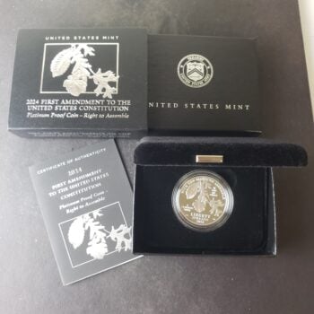 2024 W Proof $100 1oz Platinum Constitution Coin