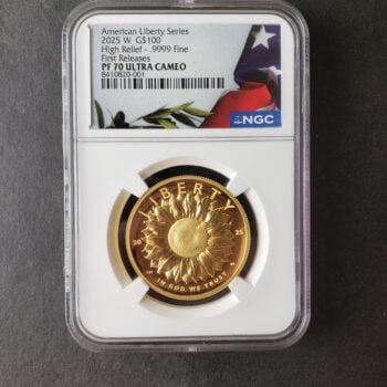 2025 W Proof $100 1oz Gold American Liberty High Relief Coin NGC PF70 Ultra Cameo