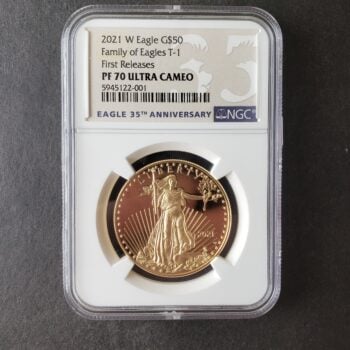 2021 W Proof $50 1oz Gold American Eagle Type 1 NGC PF70 Ultra Cameo