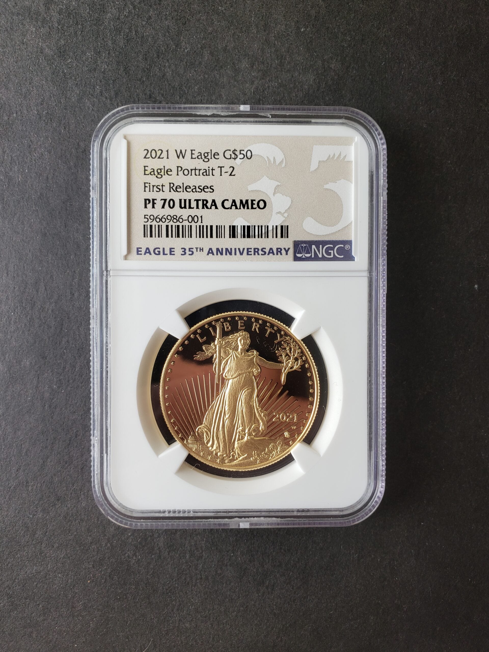 2021 W Proof $50 1oz Gold American Eagle Type 2 NGC PF70 Ultra Cameo