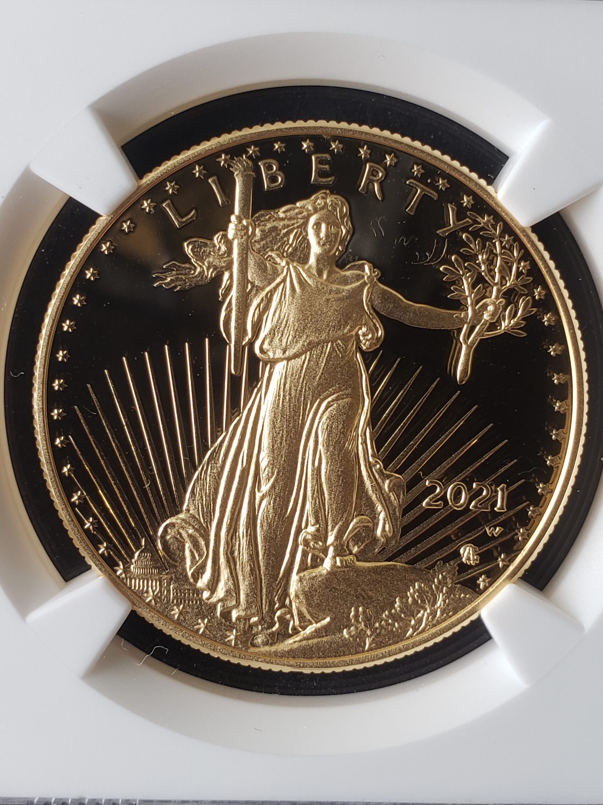 2021 W Proof $50 1oz Gold American Eagle Type 2 NGC PF70 Ultra Cameo - Image 2