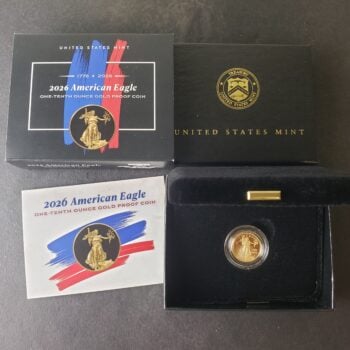 1776-2026 Proof $5 1/10oz Gold American Eagle with 250 Privy