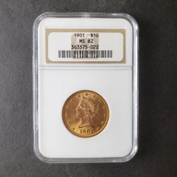 1901 $10 Liberty Head Gold Eagle NGC MS62