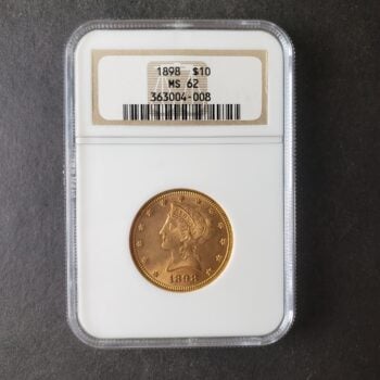 1898 $10 Liberty Head Gold Eagle NGC MS62