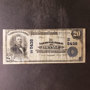 1902 $20 The National Bank of Orange (Virginia) National Currency Large Note 5438