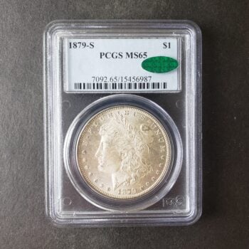 1879 S $1 Morgan Silver Dollar PCGS MS65 with CAC Sticker