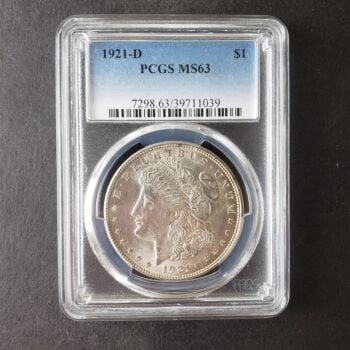 1921 D $1 Morgan Silver Dollar PCGS MS63