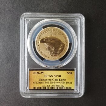 1776-2026 W $50 1oz Gold American Eagle with 250 Privy PCGS SP70