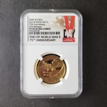 2020 W Proof $25 1/2oz Gold World War II NGC PF70 Ultra Cameo