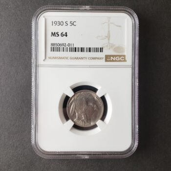 1930 S 5c Buffalo Nickel NGC MS64