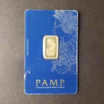 Pamp Suisse 5 gram Gold Fortuna Bar in Plastic Assay Card