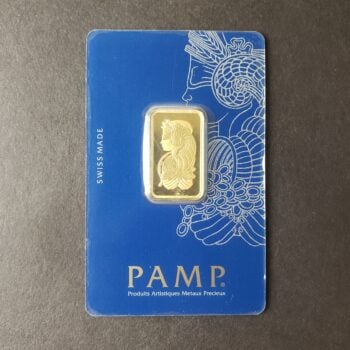 Pamp Suisse 10 gram Gold Fortuna Bar in Plastic Assay Card